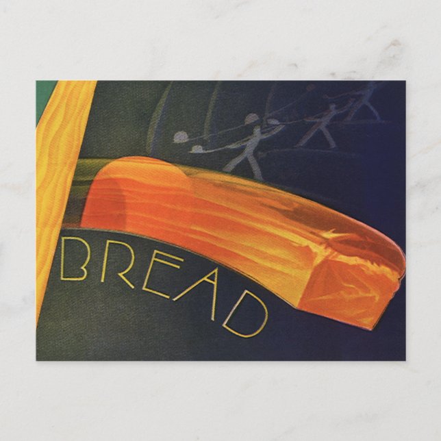 Vintage Healthy Foods, Whole Grain Wheat Bread Postcard (Front)