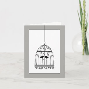 Vintage Heart Birdcage Wedding Thank You