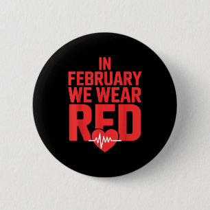 Vintage Heart Disease Awareness Heart Recovery Men 6 Cm Round Badge