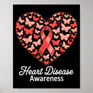 Vintage Heart Disease Awareness Heart Recovery Men Poster