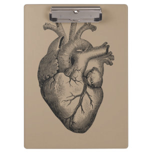 Vintage Heart Illustration Clipboard