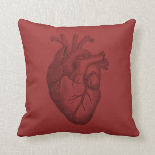 Vintage Heart Illustration Cushion
