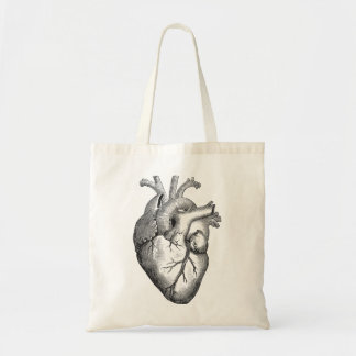 Vintage Heart Illustration Tote Bag