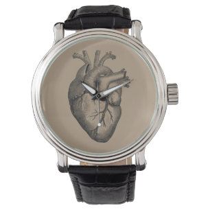 Vintage Heart Illustration Watch