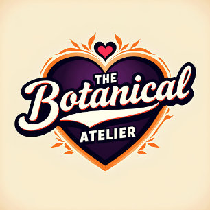 Vintage Heart Logo Tote Bag “The Botanical Atelier