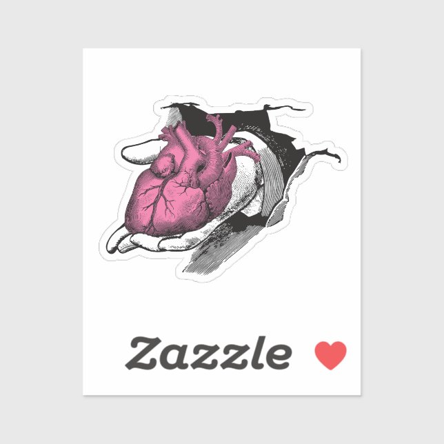 Vintage Heart On Hand Through Crack (Sheet)