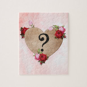 Vintage Heart Pop The Question Jigsaw Puzzle