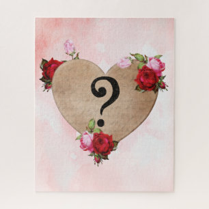 Vintage Heart Pop The Question Jigsaw Puzzle