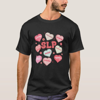 Vintage Heart Speech Therapy Therapist SLP Valenti T-Shirt