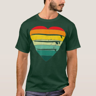 Vintage Heart Surfboards Surfer Wave Rider  T-Shirt