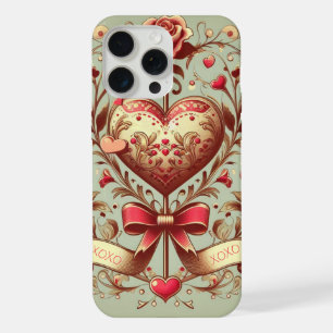 Vintage Heart Valentine's day xoxo iPhone 15 Pro Max Case