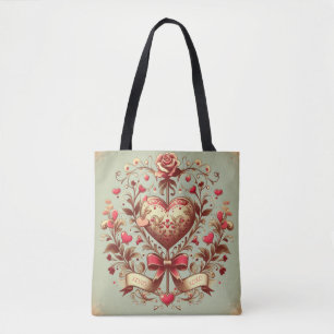 Vintage Heart Valentine's day xoxo  Tote Bag