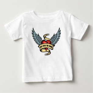 Vintage Heart With Wings Baby T-Shirt