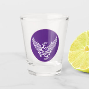 Vintage Heart With Wings Shot Glass