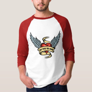 Vintage Heart With Wings T-Shirt
