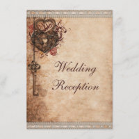 Vintage Hearts Lock and Key Wedding Reception