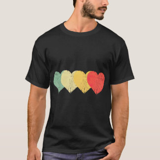 Vintage Hearts Retro Valentines Day T-Shirt