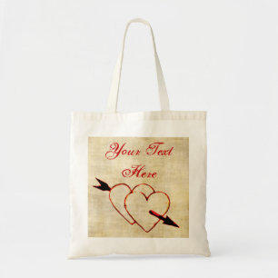 Vintage Hearts Tote Bag