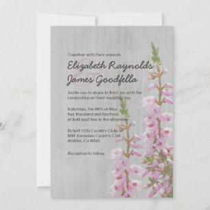 Vintage Heather Wedding Invitations