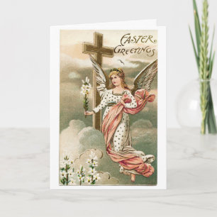 Vintage Heavenly Easter Angel, Holiday Card