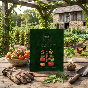 Vintage Heirloom Tomato Botanical Personalised Notebook