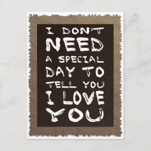 Vintage Hello, Love Brown Grunge Postcard