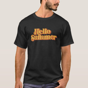 Vintage Hello Summer Cute Retro 70s Vacay Beach Va T-Shirt