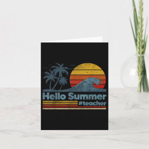 Vintage Hello Summer Graduation Last Day Of School Card