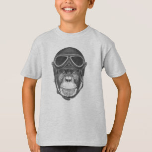 Vintage Helmet Chimpanzee T-Shirt