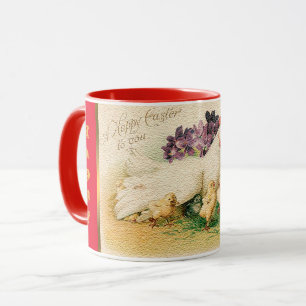 Vintage Hen And Chickens Easter Mug
