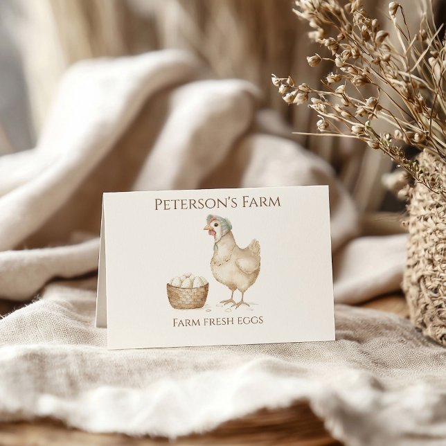 Vintage Hen and Eggs Country Farm Business Card (Creator Uploaded)