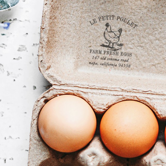 Vintage Hen | Country Farm Address Self-inking Stamp (Creator Uploaded)