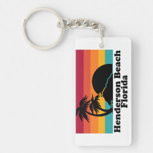 Vintage Henderson Beach Florida Key Ring
