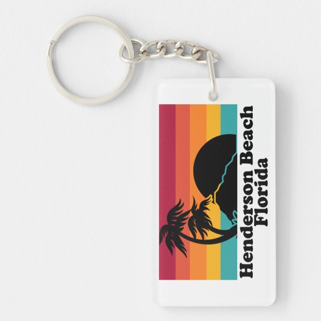 Vintage Henderson Beach Florida Key Ring (Front)