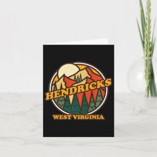 Vintage Hendricks West Virginia Mountain Hiking So Card