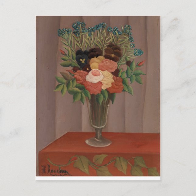 Vintage Henri Rousseau Bouquet of Flowers Postcard (Front)