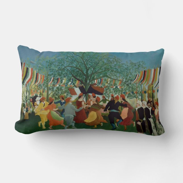Vintage Henri Rousseau Centennial of Independence Lumbar Cushion (Front)