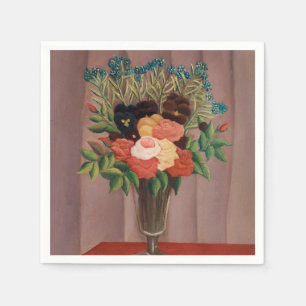 Vintage Henri Rousseau French Floral Cottagecor Napkin
