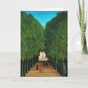 Vintage Henri Rousseau Paris Green Trees Park Art Holiday Card