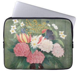 Vintage Henri Rousseau Pink Floral Still Life Laptop Sleeve