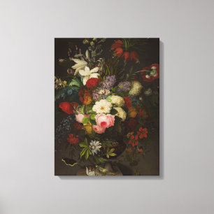 Vintage Henryka Beyer Flowers Canvas Print
