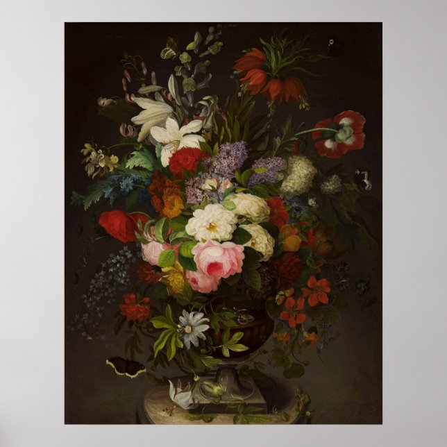 Vintage Henryka Beyer Flowers Poster (Front)