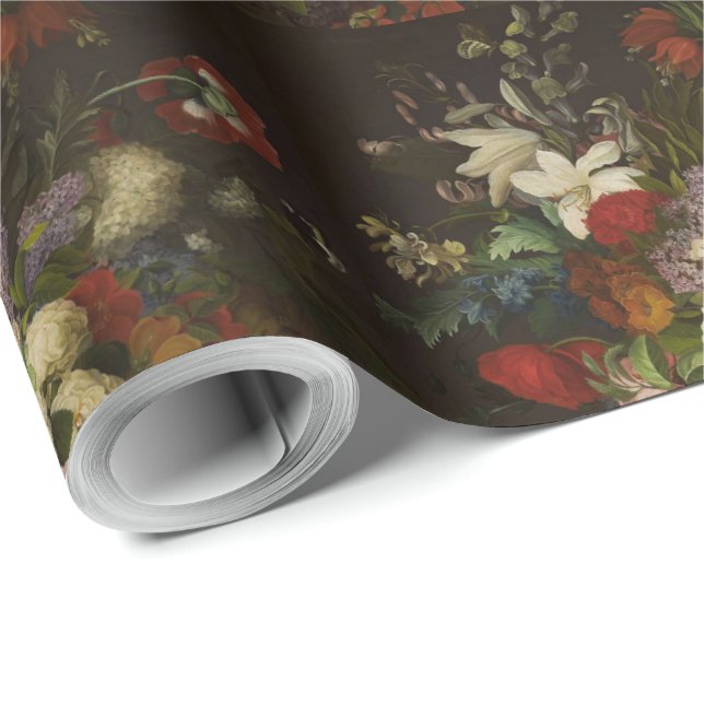 Vintage Henryka Beyer Flowers Wrapping Paper (Roll Corner)