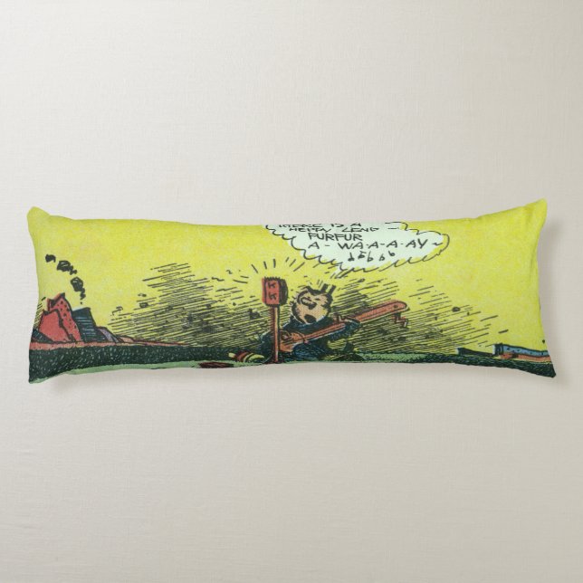 Vintage “Heppy Land” Body Pillow (Back)