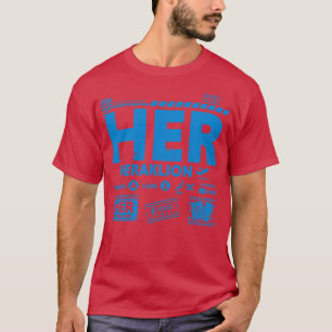 Vintage Heraklion HER Airport Code Travel Day Retr T-Shirt