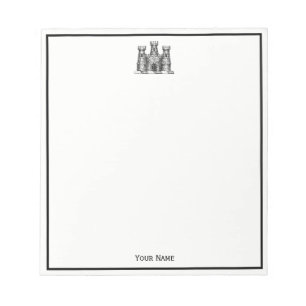 Vintage Heraldic Castle Emblem Coat of Arms Crest Notepad