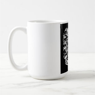 Vintage Heraldic Crest with Roses – Until the End Coffee Mug