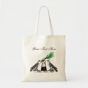 Vintage Heraldic Falcons With Hand Crest Emblem Tote Bag