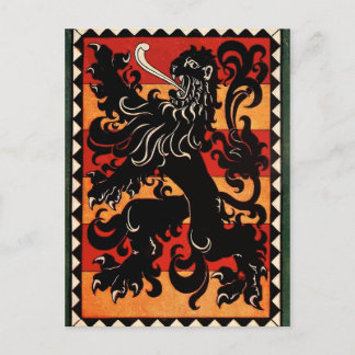 Vintage Heraldic Lion (Belgium) Postcard
