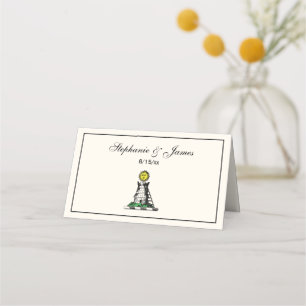 Vintage Heraldic Mediaeval Castle Emblem Crest Ivo Place Card